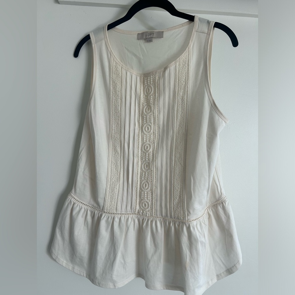 Cream tank from Loft size small